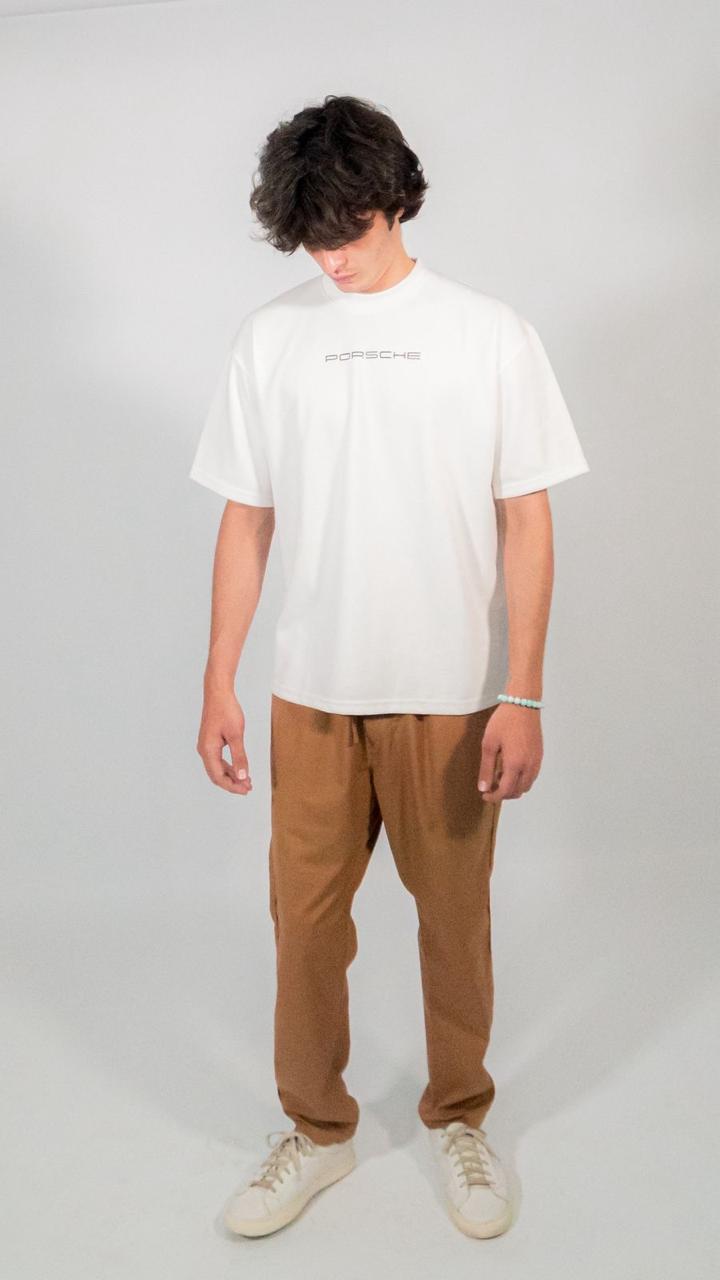 PORSCHE 911 OVERSIZED TEE IN WHITE