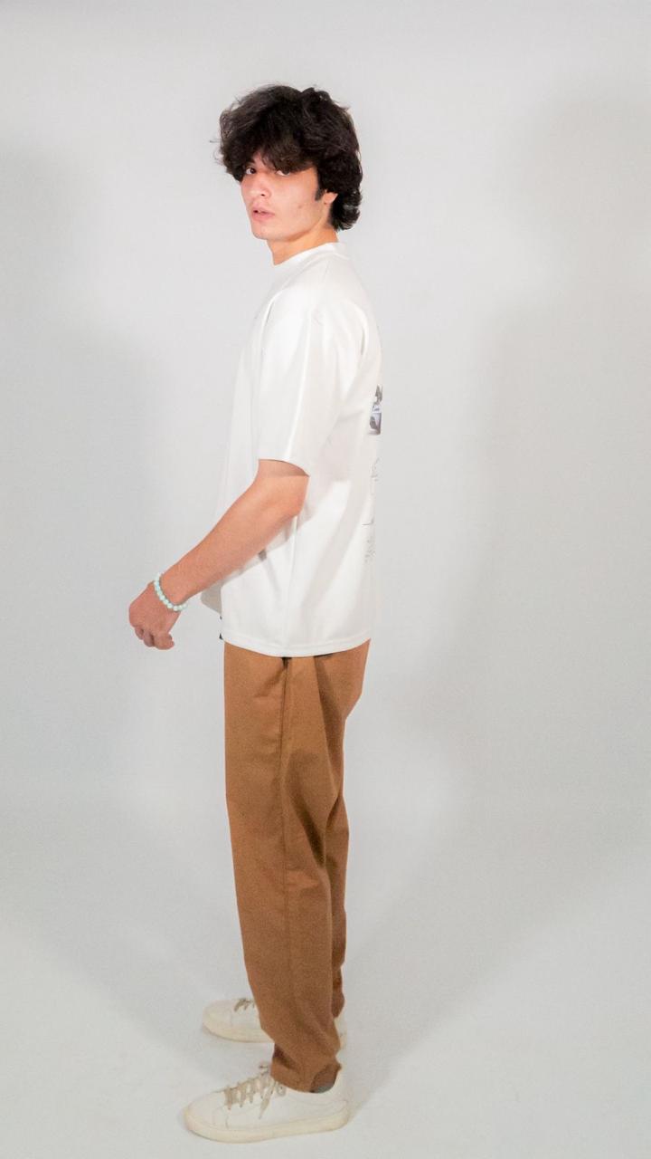 PORSCHE 911 OVERSIZED TEE IN WHITE