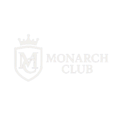 Monarch Club logo with a shield and crown on a white background