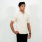 OFF WHITE WAFFLE KNIT POLO