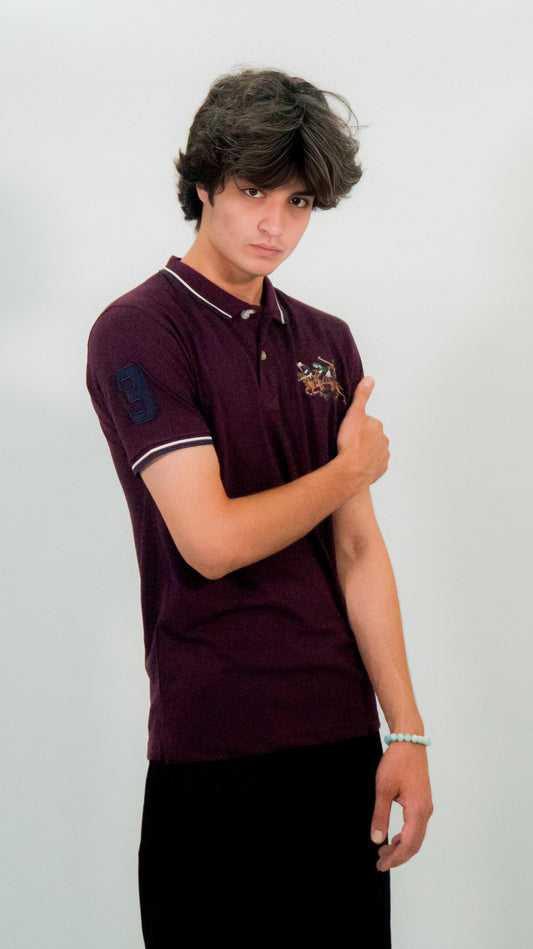 MONARCH CLUB SIGNATURE POLO - MAROON