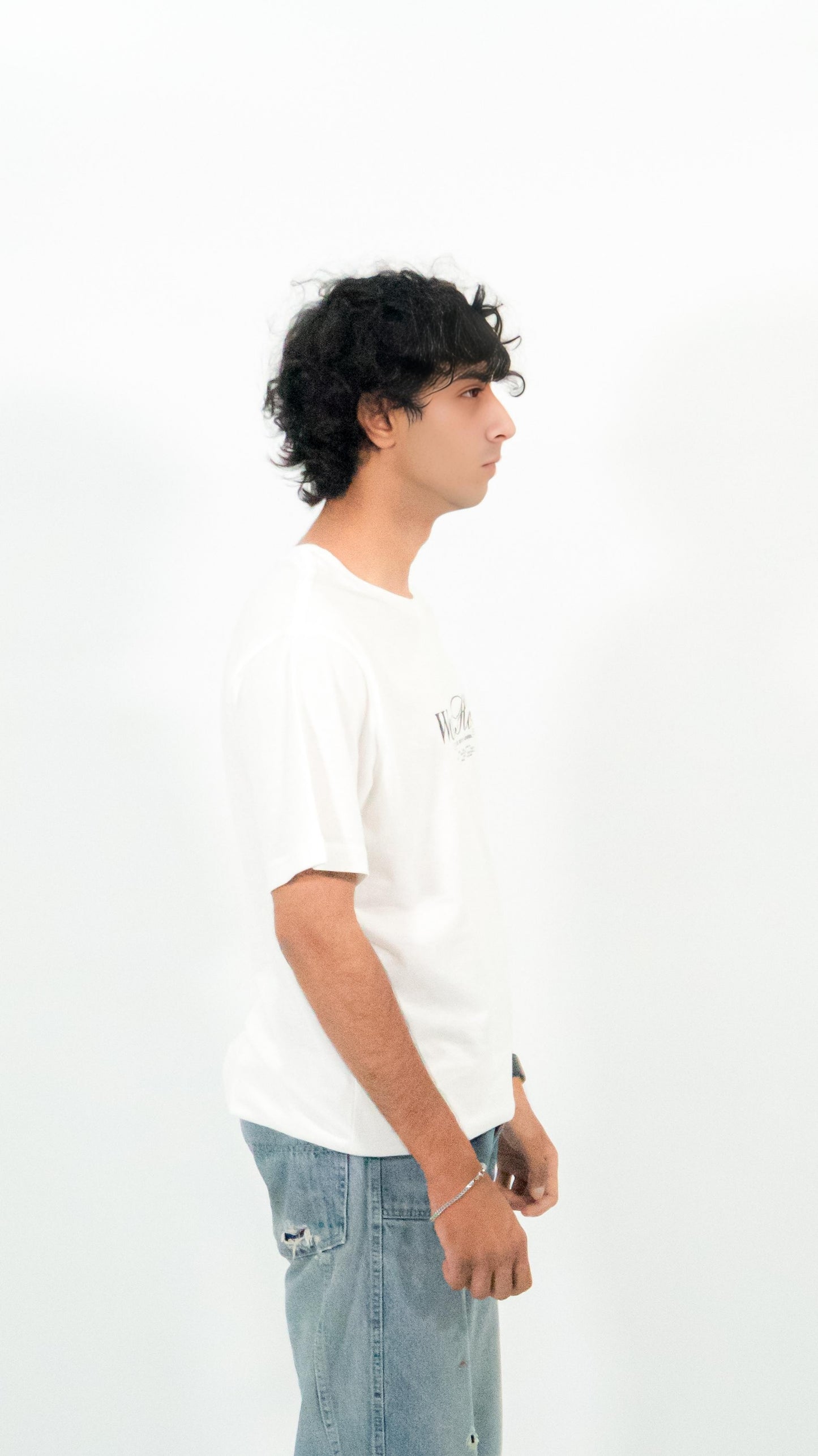 Work Hard White relaxed fit Graphic Tee