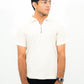 OFF WHITE WAFFLE KNIT POLO