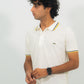Classic White Polo Shirt with Yellow & Black Trim – Monarch Club