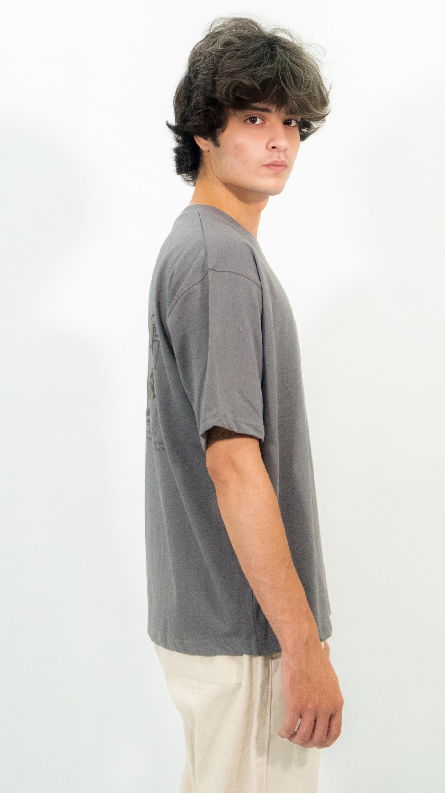 Overthinking" Limited Edition Oversized Graphic T-Shirt – Charcoal Gray | Monarch Club