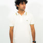 Classic White Polo Shirt with Yellow & Black Trim – Monarch Club