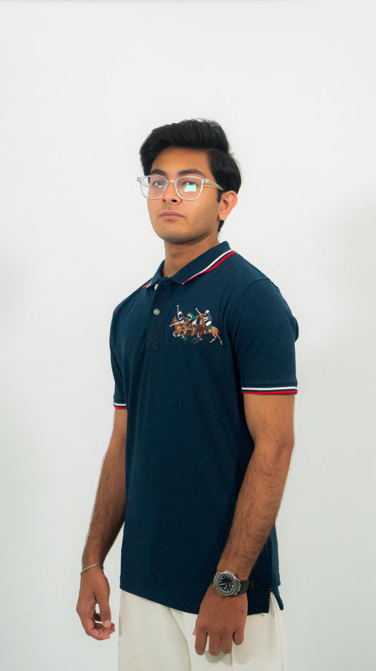 Monarch Club Signature Polo – Midnight Navy