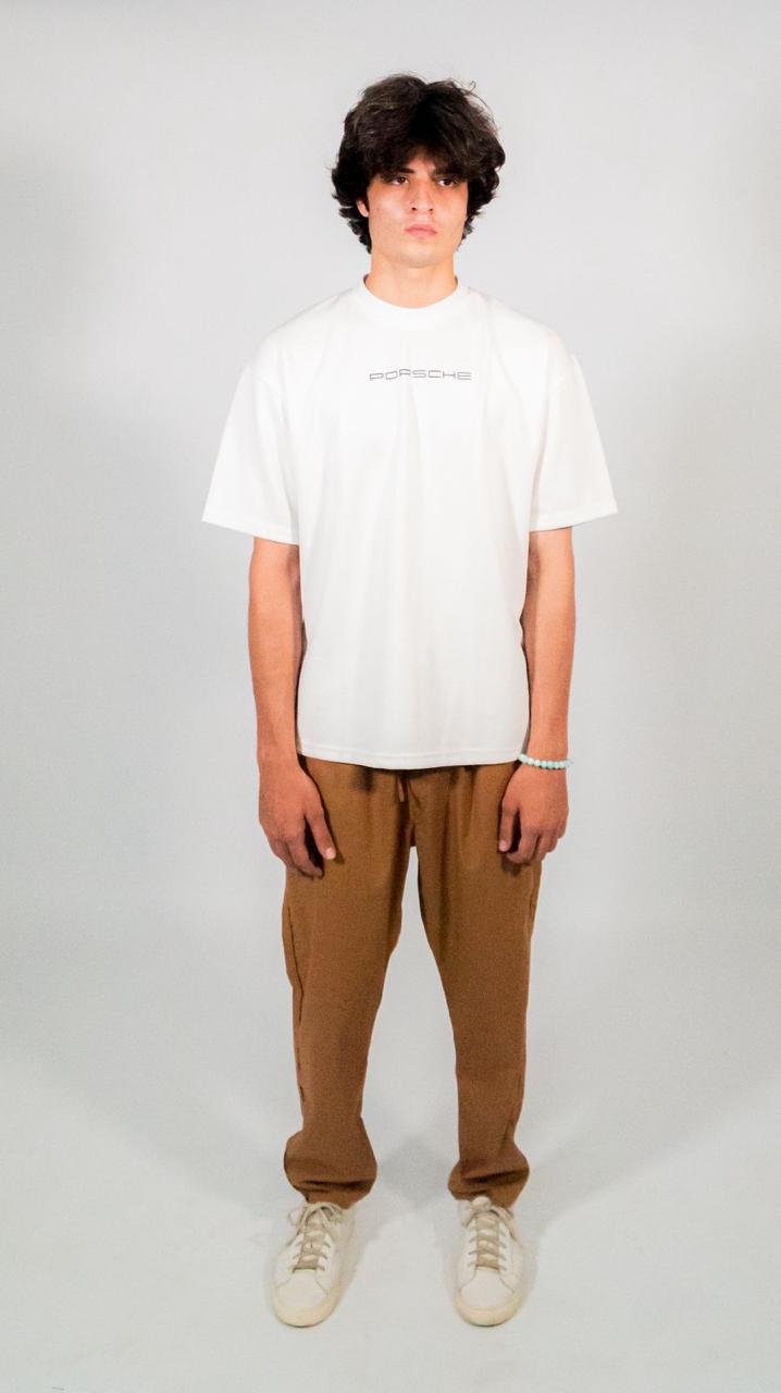 PORSCHE 911 OVERSIZED TEE IN WHITE
