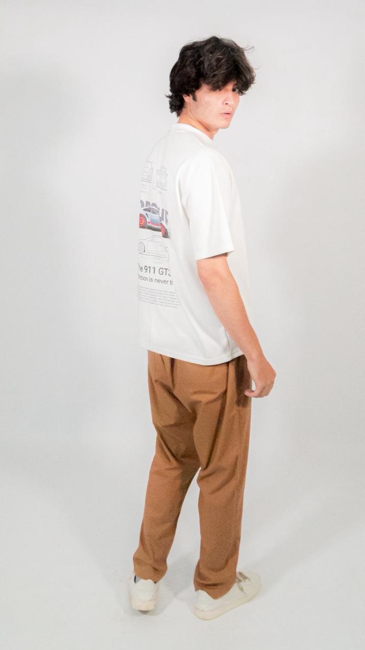 PORSCHE 911 OVERSIZED TEE IN WHITE